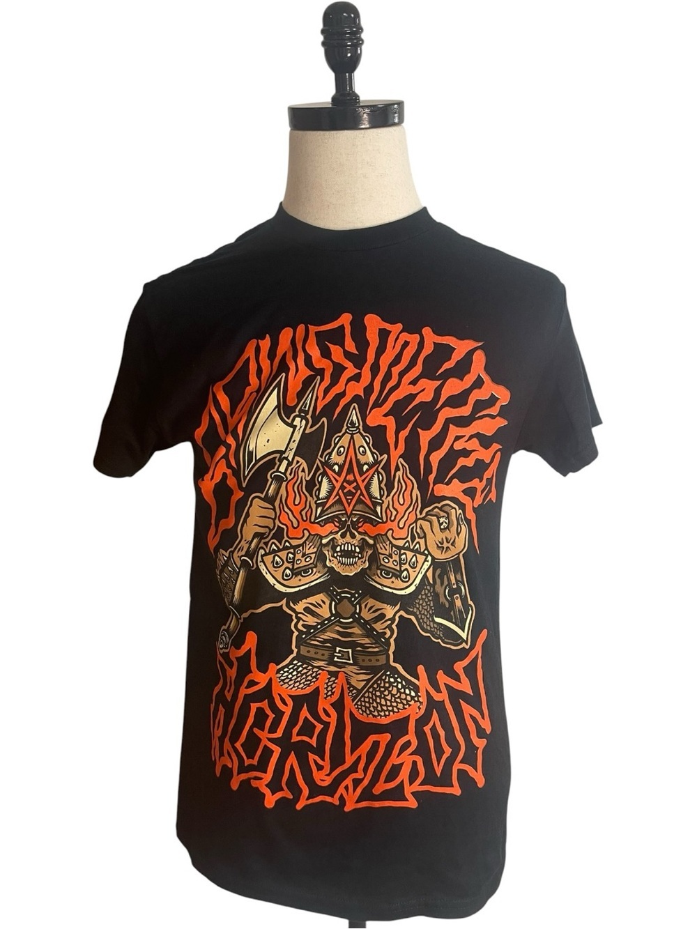 Bring Me The Horizon "Warrior" Black T-Shirt Black Orange